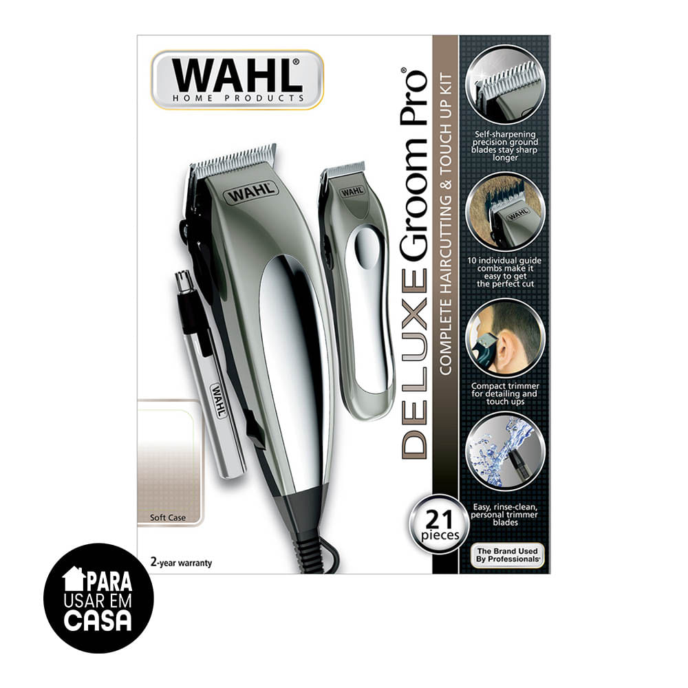 Kit Maquina De Corte E Aparadores Deluxe Groom Pro Wahlclipper Kit Maquina De Corte E Aparadores Deluxe Groom Pro Wahlclipper