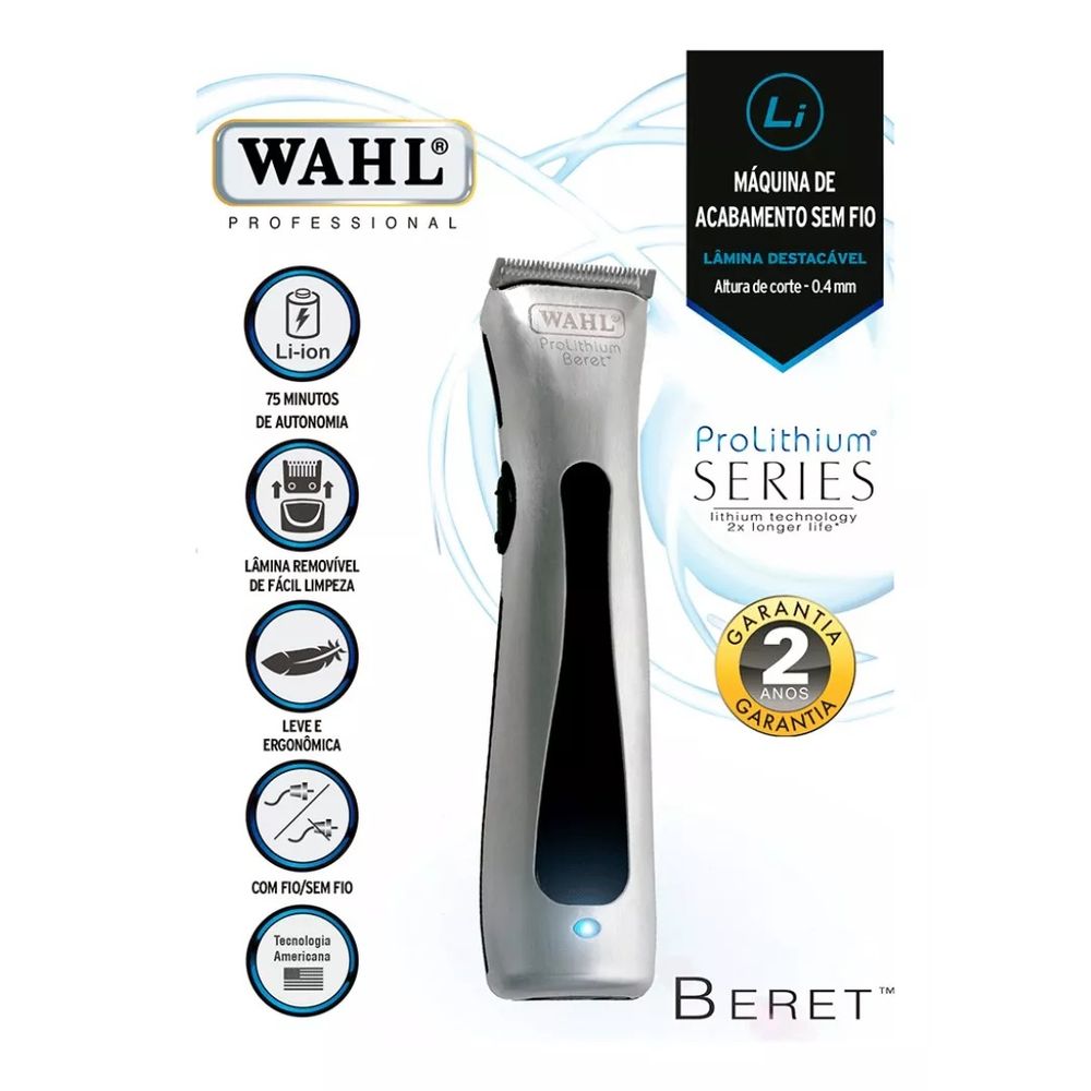 WAHL Beret コードレス トリマー Máquina De Acabamento Wahl Profissional Beret Sem Fio Bivolt